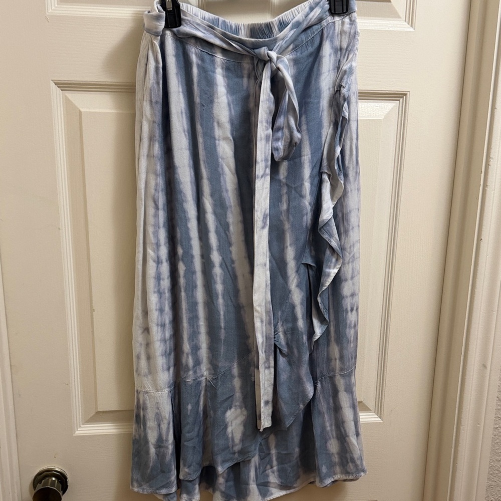 Tie-Dye Maxi Skirt  XL - Blue and White